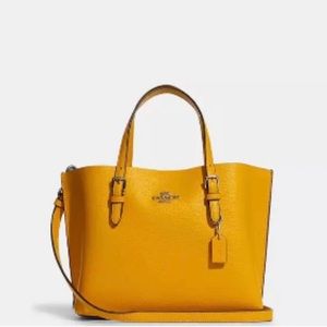 Gently used Coach mollie 25 leather crossbody golden yellow